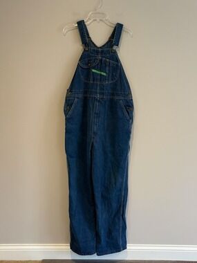 Vintage Key Imperial Denim Overalls Size 40/32 Blue Workwear Bib Overalls